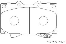 Комплект тормозных колодок ASIMCO KD2208