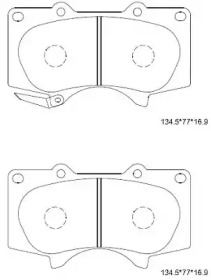 Комплект тормозных колодок ASIMCO KD2482