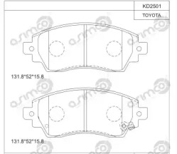 Комплект тормозных колодок ASIMCO KD2501