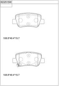 Комплект тормозных колодок ASIMCO KD2515W