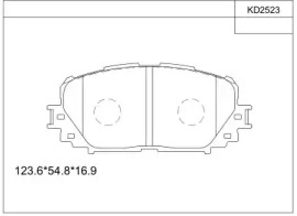 Комплект тормозных колодок ASIMCO KD2523