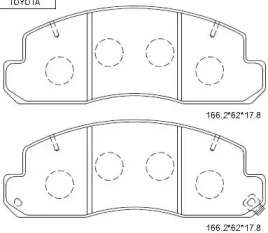 Комплект тормозных колодок ASIMCO KD2532