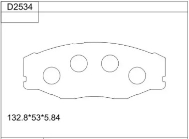 Комплект тормозных колодок ASIMCO KD2534