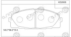 Комплект тормозных колодок ASIMCO KD2608