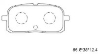 Комплект тормозных колодок ASIMCO KD2638