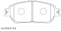 Комплект тормозных колодок ASIMCO KD2639