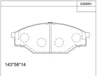 Комплект тормозных колодок ASIMCO KD2688H