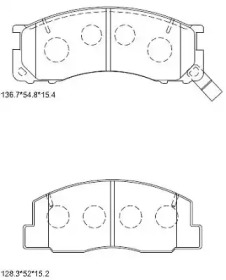 Комплект тормозных колодок ASIMCO KD2691