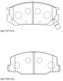 Комплект тормозных колодок ASIMCO KD2692