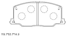 Комплект тормозных колодок ASIMCO KD2710