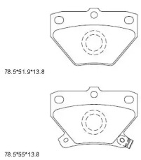 Комплект тормозных колодок ASIMCO KD2720