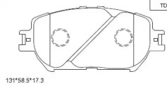 Комплект тормозных колодок ASIMCO KD2739