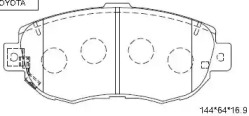 Комплект тормозных колодок ASIMCO KD2741W