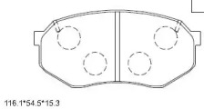 Комплект тормозных колодок ASIMCO KD2743