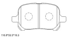 Комплект тормозных колодок ASIMCO KD2758