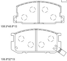 Комплект тормозных колодок ASIMCO KD2769