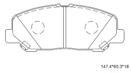 Комплект тормозных колодок ASIMCO KD2771