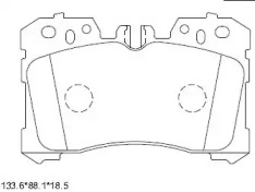 Комплект тормозных колодок ASIMCO KD2778