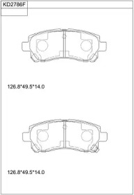 Комплект тормозных колодок ASIMCO KD2786F