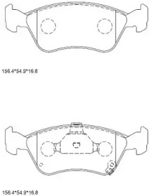 Комплект тормозных колодок ASIMCO KD2797