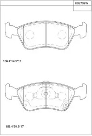 Комплект тормозных колодок ASIMCO KD2797W