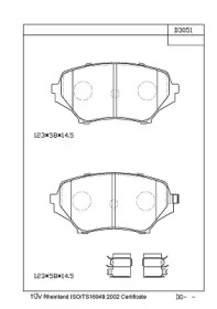 Комплект тормозных колодок ASIMCO KD3051