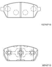 Комплект тормозных колодок ASIMCO KD3311