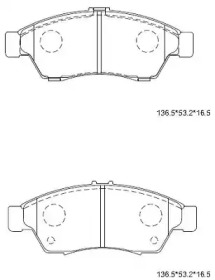 Комплект тормозных колодок ASIMCO KD3395