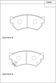 Комплект тормозных колодок ASIMCO KD3503