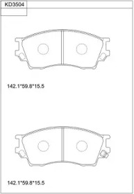 Комплект тормозных колодок ASIMCO KD3504