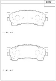 Комплект тормозных колодок ASIMCO KD3602