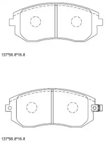 Комплект тормозных колодок ASIMCO KD3704