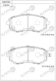 Комплект тормозных колодок ASIMCO KD3704W