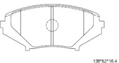 Комплект тормозных колодок ASIMCO KD3719