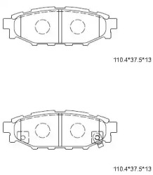 Комплект тормозных колодок ASIMCO KD3722