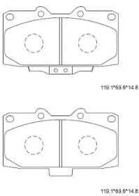 Комплект тормозных колодок ASIMCO KD3728