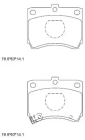 Комплект тормозных колодок ASIMCO KD3734