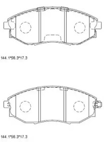 Комплект тормозных колодок ASIMCO KD3735F