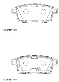 Комплект тормозных колодок ASIMCO KD3741