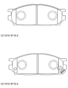 Комплект тормозных колодок ASIMCO KD3744