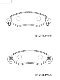 Комплект тормозных колодок ASIMCO KD3765