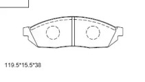 Комплект тормозных колодок ASIMCO KD3767