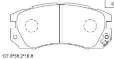 Комплект тормозных колодок ASIMCO KD3781