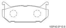 Комплект тормозных колодок ASIMCO KD3784