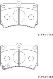 Комплект тормозных колодок ASIMCO KD3797