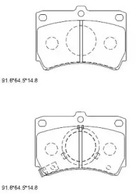 Комплект тормозных колодок ASIMCO KD3797F