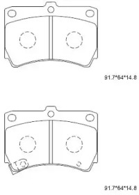 Комплект тормозных колодок ASIMCO KD3798