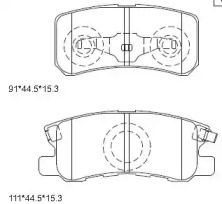 Комплект тормозных колодок ASIMCO KD4203