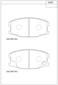 Комплект тормозных колодок ASIMCO KD4207