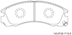 Комплект тормозных колодок ASIMCO KD4243